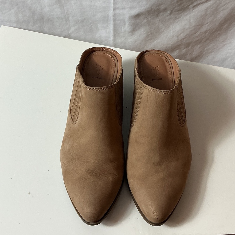 Frye Tan Leather Mules for Women